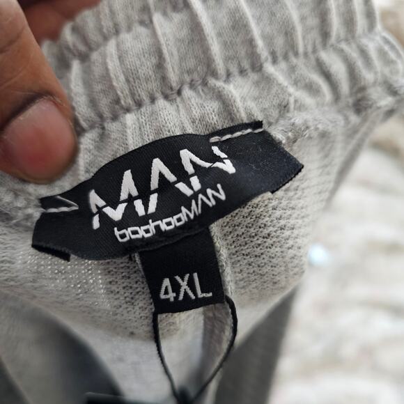 Boohooman Gray White Stiped Pants Jogger Size 4XL - Picture 5 of 5